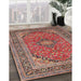 Traditional Camel Brown Persian Rug in Family Room, tr973