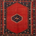 Square Traditional Dark Brown Persian Rug, tr974