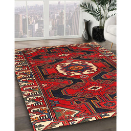 Traditional Brown Persian Rug in Family Room, tr975