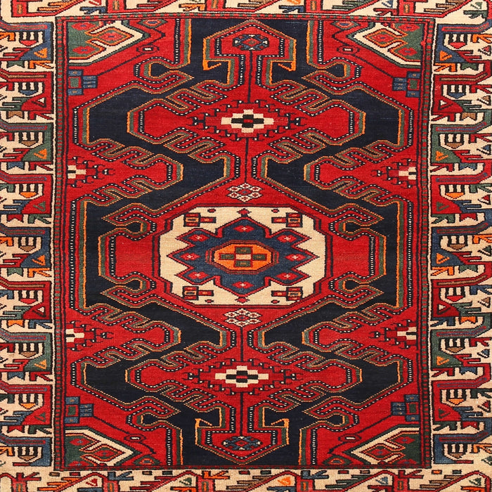 Square Traditional Brown Persian Rug, tr975