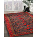 Traditional Chestnut Brown Persian Rug in Family Room, tr976