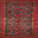 Square Traditional Chestnut Brown Persian Rug, tr976