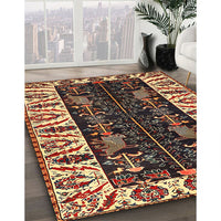 Traditional Metallic Gold Persian Rug, tr977