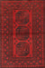 Machine Washable Traditional Saffron Red Rug, wshtr978