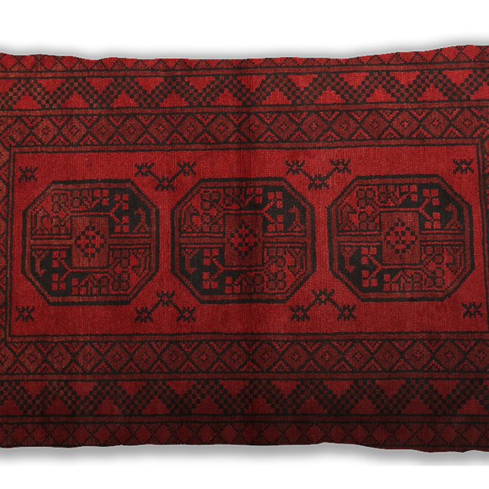 Traditional Classic Rectangular Saffron Red Lumbar Throw Pillow, 13 inch by 19 inch, lbtr978