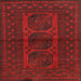 Square Traditional Saffron Red Southwestern Rug, tr978