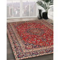 Traditional Orange Salmon Pink Persian Rug, tr979