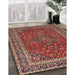 Traditional Orange Salmon Pink Persian Rug in Family Room, tr979