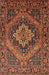 Machine Washable Traditional Vermilion Red Rug, wshtr97