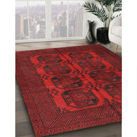 Traditional Saffron Red Persian Rug, tr982