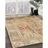 Traditional Brown Gold Persian Rug, tr983