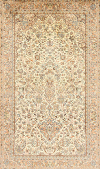 Machine Washable Traditional Khaki Gold Rug, wshtr984