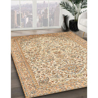 Traditional Brown Gold Persian Rug, tr986