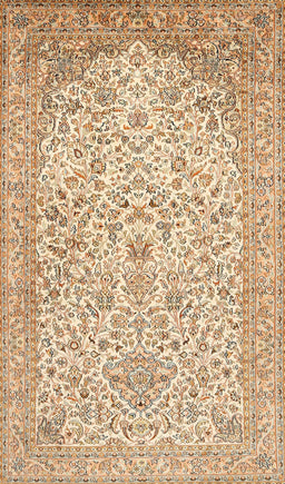Machine Washable Traditional Brown Gold Rug, wshtr986