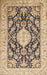 Traditional Chestnut Brown Medallion Rug, tr988