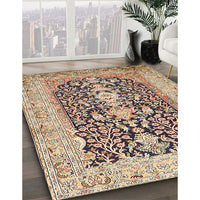 Traditional Chestnut Brown Animal Rug, tr989