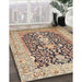 Machine Washable Traditional Chestnut Brown Rug in a Family Room, wshtr989