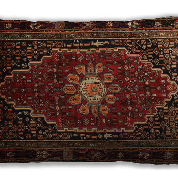Traditional Classic Rectangular Saddle Brown Lumbar Throw Pillow, 13 inch by 19 inch, lbtr98
