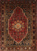 Traditional Saddle Brown Persian Rug, tr98