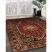 Machine Washable Traditional Saddle Brown Rug in a Family Room, wshtr98