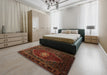 Machine Washable Traditional Saddle Brown Rug in a Bedroom, wshtr98