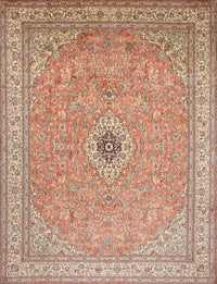 Machine Washable Traditional Brown Rug, wshtr991