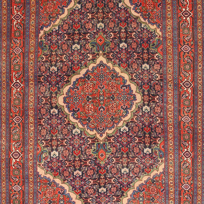 Machine Washable Traditional Orange Salmon Pink Rug, wshtr992