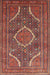 Traditional Orange Salmon Pink Medallion Rug, tr992