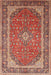 Machine Washable Traditional Red Rug, wshtr993