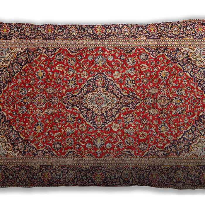 Traditional Classic Rectangular Red Lumbar Throw Pillow, 13 inch by 19 inch, lbtr993