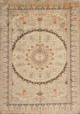 Machine Washable Traditional Brown Gold Rug, wshtr997