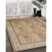 Machine Washable Traditional Sienna Brown Rug in a Family Room, wshtr998