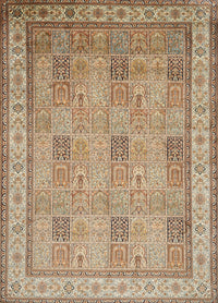 Machine Washable Traditional Sienna Brown Rug, wshtr998