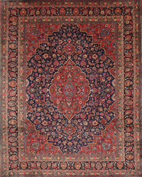 Machine Washable Traditional Saffron Red Rug, wshtr99