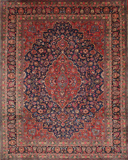 Machine Washable Traditional Saffron Red Rug, wshtr99