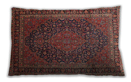 Traditional Classic Rectangular Saffron Red Lumbar Throw Pillow, 13 inch by 19 inch, lbtr99