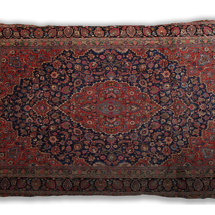 Traditional Classic Rectangular Saffron Red Lumbar Throw Pillow, 13 inch by 19 inch, lbtr99