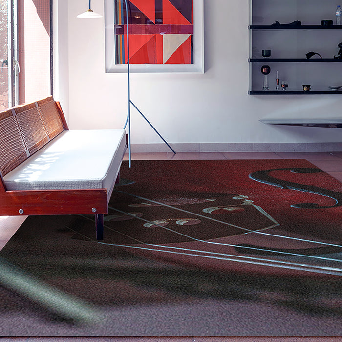 Ahgly Company Indoor Rectangle Music Cello Area Rugs, 7' x 9'