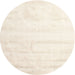 Round Machine Washable Contemporary Blanched Almond Beige Rug, wshcon1011