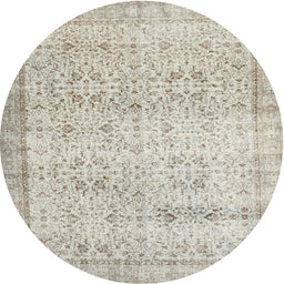 Round Machine Washable Contemporary Camel Brown Rug, wshcon1023