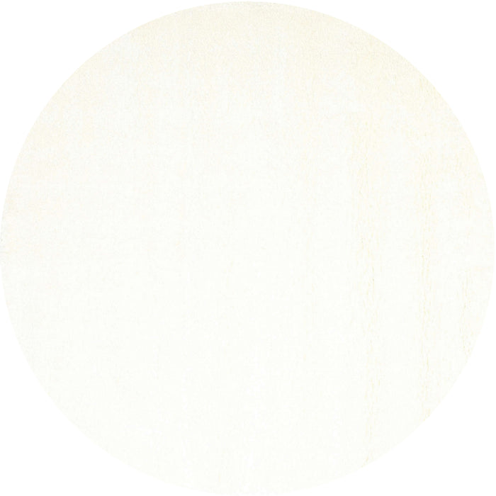 Round Machine Washable Contemporary Ivory White Rug, wshcon1024