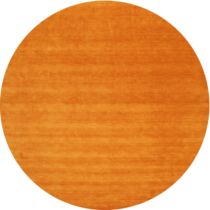 Round Contemporary Orange Red Modern Rug, con102