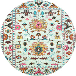 Round Machine Washable Contemporary Dark Almond Brown Rug, wshcon1031