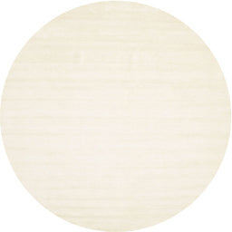 Round Contemporary Beige Solid Rug, con103