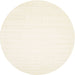 Round Machine Washable Contemporary Whip Beige Rug, wshcon103