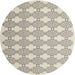 Round Contemporary Pink Modern Rug, con1042