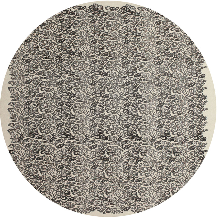 Round Contemporary Gray Modern Rug, con1048