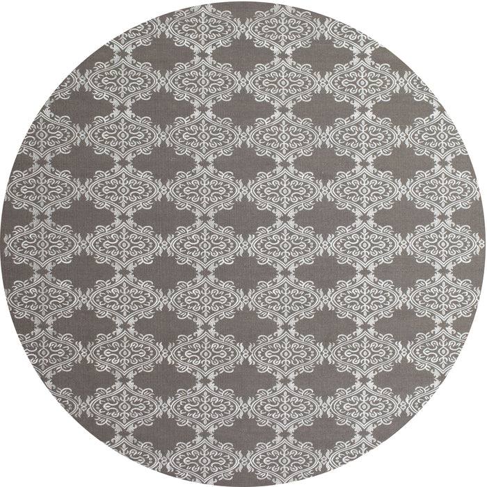 Round Contemporary Sandstone Brown Modern Rug, con1049