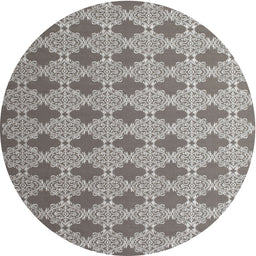 Round Machine Washable Contemporary Sandstone Brown Rug, wshcon1049