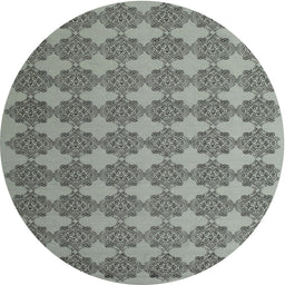 Round Contemporary Ash Gray Modern Rug, con1050